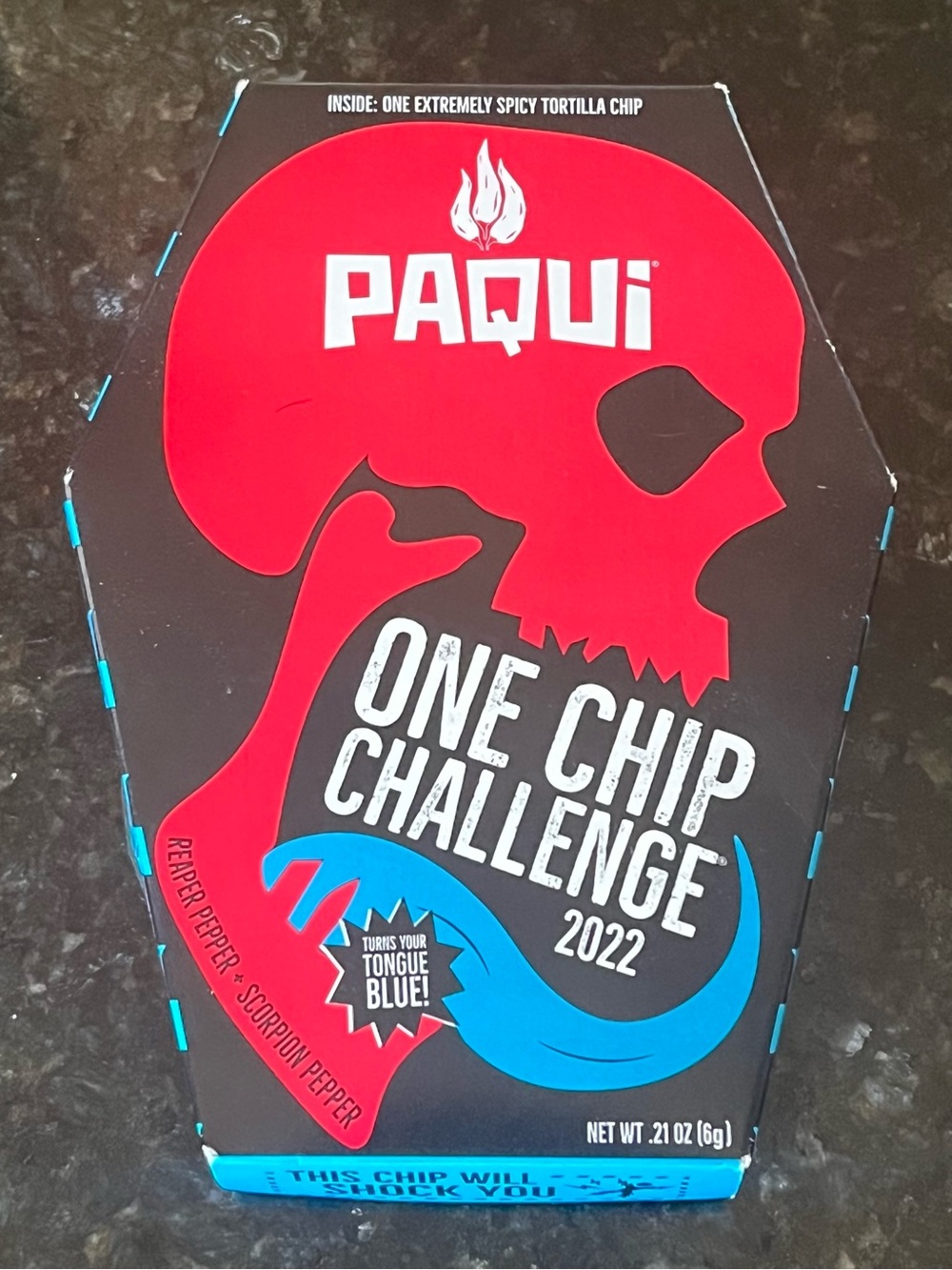 Paqui One Chip Challenge 2022 Spicy Tortilla Chip New Sealed